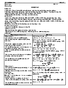 Giáo án Đại số 9 - Tiết 54 : Luyện Tập