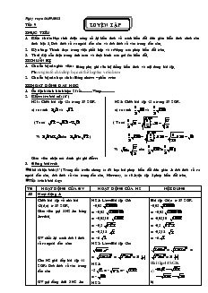 Giáo án Đại số 9 - Tiết 9 : Luyện tập