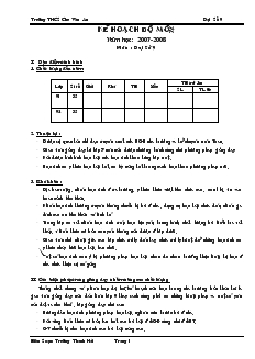 Giáo án Đại Số 9 Trường THCS Chu Văn An