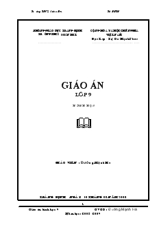 Giáo án Đại số 9 Trường THCS Đoàn Ket