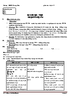 Giáo án Đại số 9 - Trường THCS Long Tân