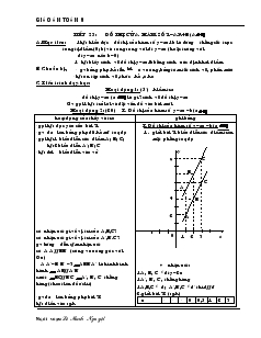 Giáo án đại số 9 Trường THCS Ngô Gia Tự - Tiết 23 : Đồ thị của hàm sốy=ax+b