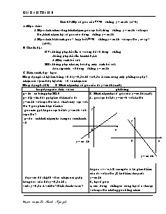 Giáo án đại số 9 Trường THCS Ngô Gia Tự - Tiết 27 : Hệ số góc của đường thẳng y= ax+b (a khác 0)