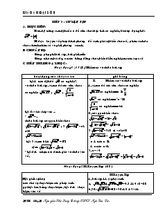 Giáo án đại số 9 Trường THCS Ngô Gia Tự - Tiết 3 : Luyện Tập