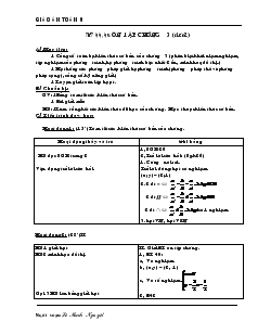 Giáo án đại số 9 Trường THCS Ngô Gia Tự - Tiết 44, 45 : Ôn tập chương 3 (tiết 2)