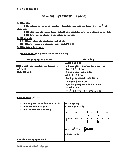 Giáo án đại số 9 Trường THCS Ngô Gia Tự - Tiết 48 : Ôn tập chương 4 (tiết 2)