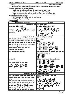 Giáo án Đại số 9 - Trường THCS Nguyễn Huệ - Tiết 11: Biến đổi đơn giản biểu thức chứa căn thức bậc hai (tiết 2)