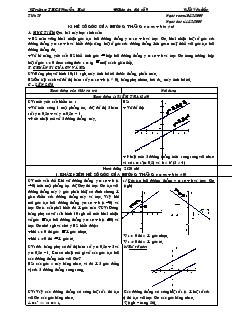 Giáo án Đại số 9 - Trường THCS Nguyễn Huệ - Tiết 27: Hệ số góc của đường thẳng y = ax + b