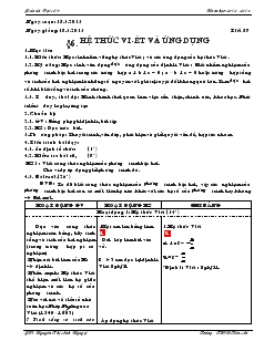 Giáo án Đại số 9 Trường THCS Tiền An - Tiết 57 : Hệ thức vi-ét và ứng dụng