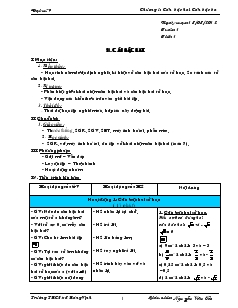 Giáo án Đại số 9 từ tiết 1 đến tiết 3