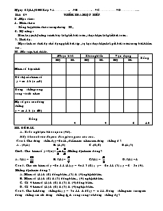 Giáo án Đại số 9 - từ tiết 29 đến tiết 34