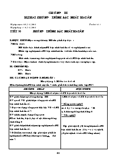 Giáo án Đại số 9 - từ tiết 30 đến tiết 38