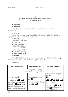 Giáo án Đại số 9 - từ tiết 8 đến tiết 58