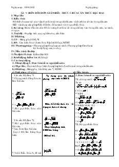 Giáo án Đại số 9 từ tiết 9 đến tiết 19