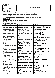 Giáo án Đại số 9 - từ tuần 1 đến tuần 9