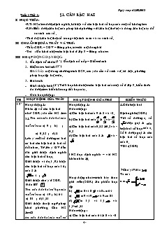 Giáo án Đại số 9 - Tuần 1-Tiết 1:  Căn bậc hai