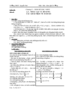 Giáo án Đại số 9 - Tuần 10 - Trường THCS Nguyễn Trãi