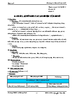 Giáo án Đại số 9 Tuần 10 Trường THCS xã Hàng Vịnh