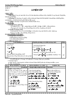 Giáo án Đại số 9 tuần 11 trường THCS Phương Thịnh