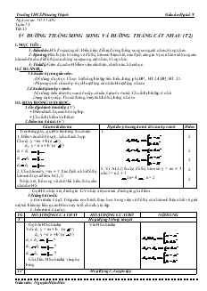 Giáo án Đại số 9 tuần 13 trường THCS Phương Thịnh
