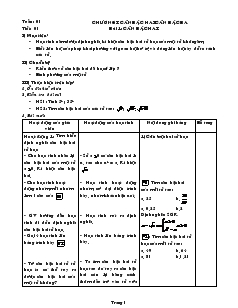 Giáo án Đại số 9 Tuần 1