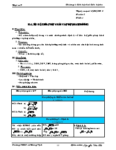 Giáo án Đại số 9 Tuần 2 Trường THCS xã Hàng Vịnh