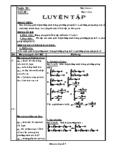 Giáo án Đại số 9 - Tuần 20 - Tiết 39: Luyện tập