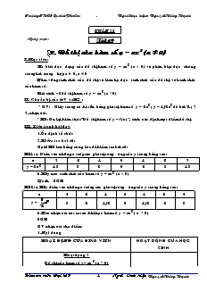 Giáo án Đại số 9 Tuần 25 Trường THCS Quách Phẩm