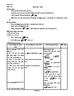 Giáo án Đại số 9 Tuần 2