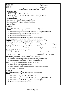 Giáo án Đại số 9 - Tuần 30 - Tiết 59 : Kiểm tra một tiết