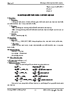 Giáo án Đại số 9 Tuần 7  Trường THCS xã Hàng Vịnh