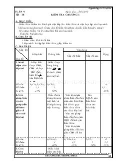 Giáo án Đại số 9 - Tuần 9 - Tiết 18 : Kiểm tra chương I