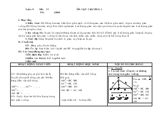 Giáo án Đại số 9 - Tuần 9