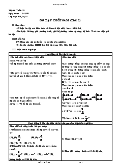 Giáo án Đại số khối 9 - Ôn tập cuối năm (tiết 2)