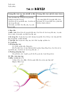 Giáo án Đại số khối 9 - Tiết 13: Bài tập