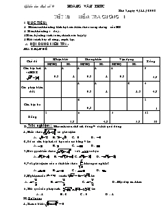 Giáo án Đại số khối 9 - Tiết 18 đến tiết 23