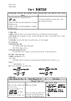 Giáo án Đại số khối 9 - Tiết 9: Bài tập