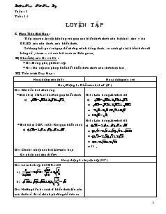 Giáo án Đại số khối 9 - Tuần 7 - Tiết 14, 15