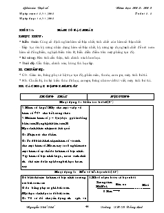 Giáo án Đại số Năm học 2012 - 2013 chương 2 Trường THCS Bồng Lai