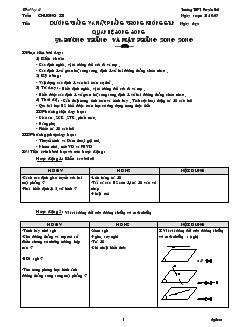 Giáo án Hình học 11: Đường thẳng và mặt phẳng song song