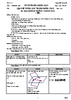 Giáo án Hình học 11: Hai đường thẳng vuông góc