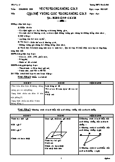 Giáo án Hình học 11: Khoảng cách