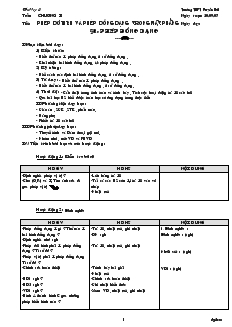 Giáo án Hình học 11: Phép đồng dạng