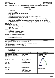 Giáo án Hình học 11: Phép quay