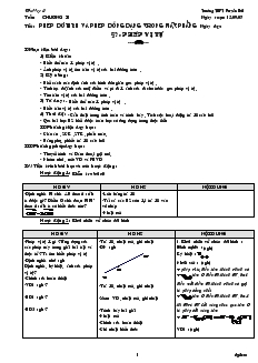 Giáo án Hình học 11: Phép vị tự