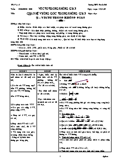 Giáo án Hình học 11: Vectơ trong không gian