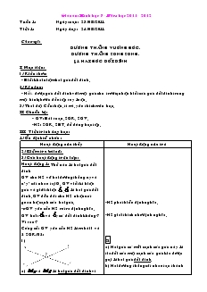 Giáo án Hình học 7 năm học 2011 - 2012