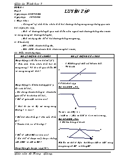 Giáo án Hình học 7 Tuần 4 năm học 2008- 2009