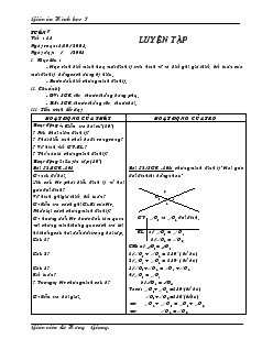 Giáo án Hình học 7 Tuần 7 năm học 2008- 2009