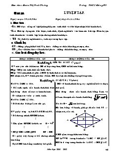 Giáo án Hình học 8 Tuần 11 Trường THCS Đồng Mĩ